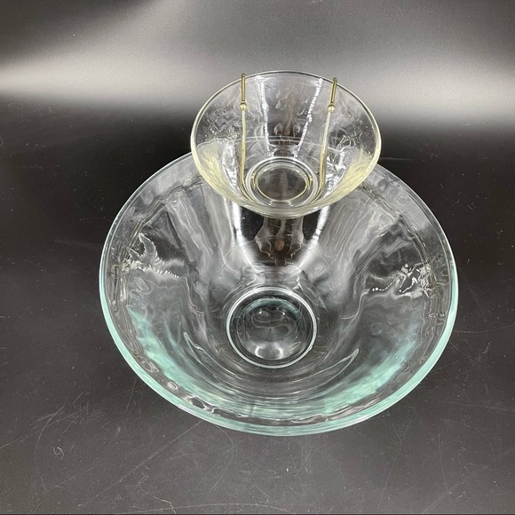 New ~ Vintage Indiana Glass 3 Pieces Chip “N” Dip Set In Original Box - Picture 2 of 8